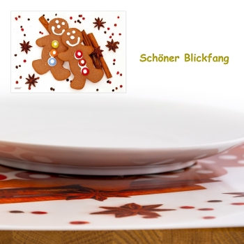 Tischset Platzset abwaschbar Weihnachtsmännchen von ARTIPICS